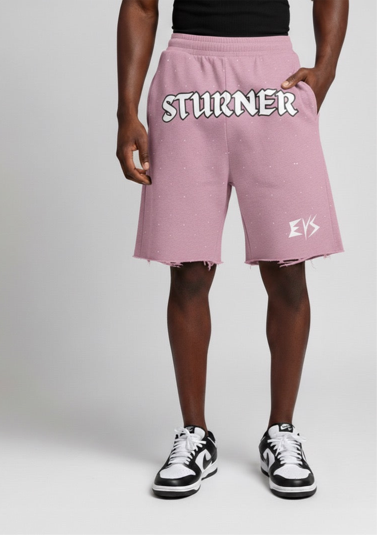 STURNER Pink Rhinestone Shorts