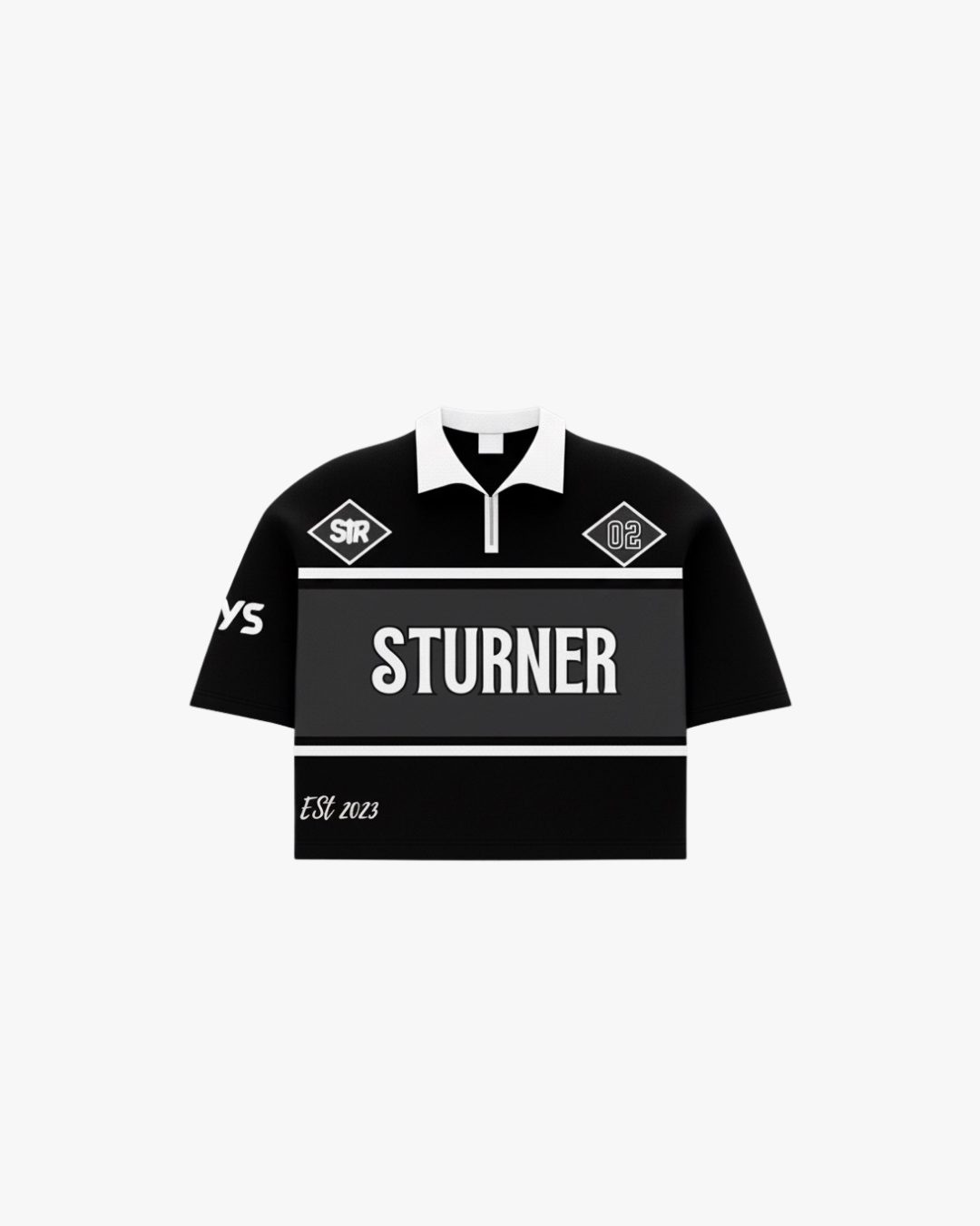 STURNER 2nd Anniversary Half Zipper Polo. (Black)
