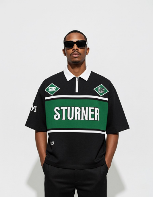 STURNER 2nd Anniversary Half Zipper Polo. (Green)