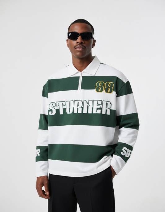 STURNER 88 longsleeve Half Zipper Polo. (Green)
