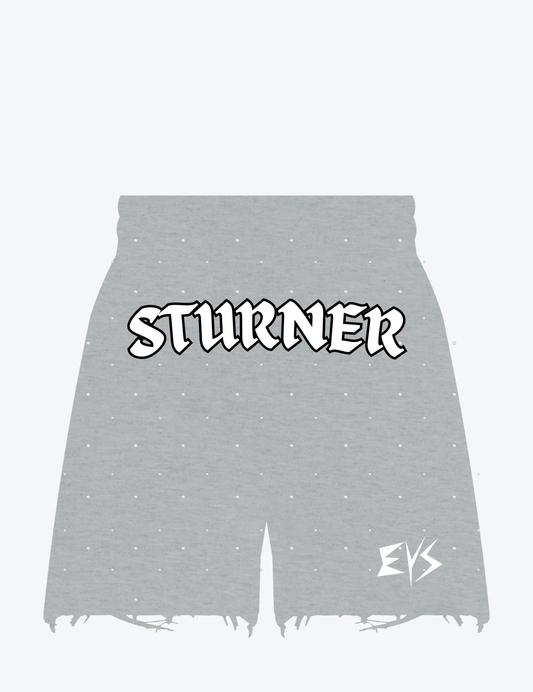 STURNER Grey Rhinestone Shorts