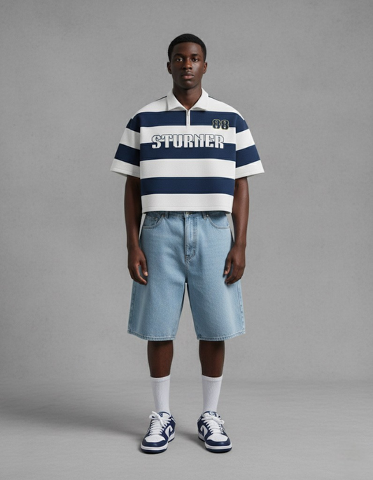 STURNER 88 Half Zipper Polo. (Blue)