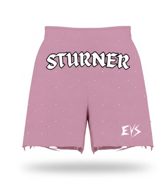 STURNER Pink Rhinestone Shorts