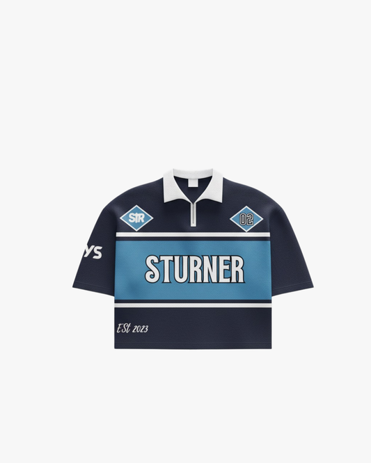 STURNER 2nd Anniversary Half Zipper Polo. (Blue)